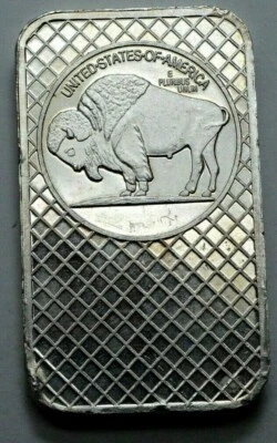 5 Oz .999 Silver Bar Indian Head Liberty Buffalo with Serial #, Rare, Vintage! - Image 1 of 4