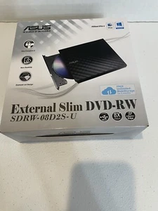 ASUS SDRW-08D2S-U External Slim DVD±RW 8x USB 2.0 Drive- New & Never Used - Picture 1 of 7