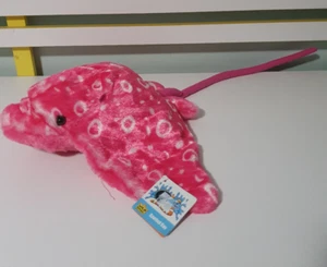 Wild Republic Spotted Stingray Plush Wings Tail Pink And White 60CM INC TAIL - Picture 1 of 3