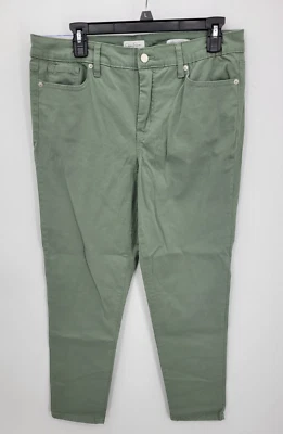 Pantalones chinos Jessica Simpson para mujer 10 verdes tiro alto ajustados al tobillo suaves elásticos Foto 1 de 4