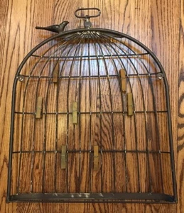 Birdcage Rustic Metal Wall Photo Memo Organizer Board - Picture 1 of 10