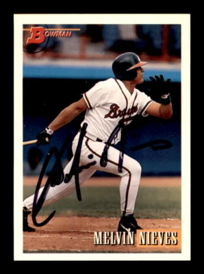 1993 Bowman - Melvin Nieves - On Card Autograph - Image 1 of 3