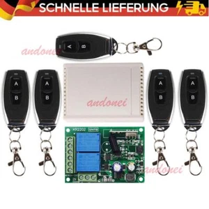 433MHz Funk Universal Garagentor Handsender 5X Fernbedienung & Empfänger 2Tasten - Bild 1 von 12