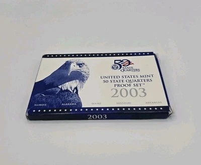 2003 S 50 State Quarters Proof Set -Illinios -Alabama -Maine-Missouri - Arkansas - Image 1 of 4