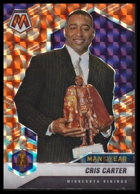 2021 Panini Mosaic #277 Cris Carter Prizm Reactive Orange - Image 1 of 2