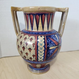 Paolo Rubboli Gualdo Tadino Italian Majolica Vase Hand Painted Pottery Signed - Picture 1 of 9