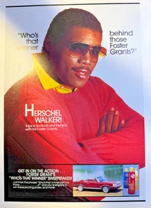 Vintage Zeitschriftenanzeige 1986 Foster Grants Sonnenbrille Herschel Walker - Bild 1 von 1
