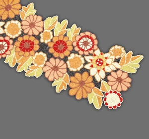 Vajilla de resorte floral con cuentas multicolores 13X36 pulgadas - Imagen 1 de 10