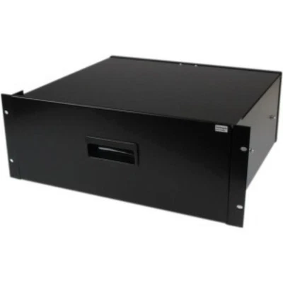 Cajón de almacenamiento deslizante de acero negro StarTech 4U para racks y gabinetes de 19", negro Foto 1 de 4