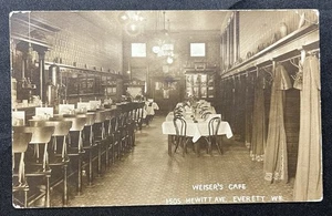 Foto postal Weisers Café Everett Washington 1912 RPPC  - Imagen 1 de 2