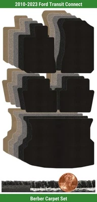 Custom Berber Carpet Mat Set for 2010-2023 Ford Transit Connect (5 pieces) #M8X - Image 1 of 4