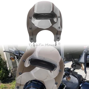 Brown Windshield Windscreen w/Black Bracket For Harley Road King FLHR/I 1994-22 - Picture 1 of 24