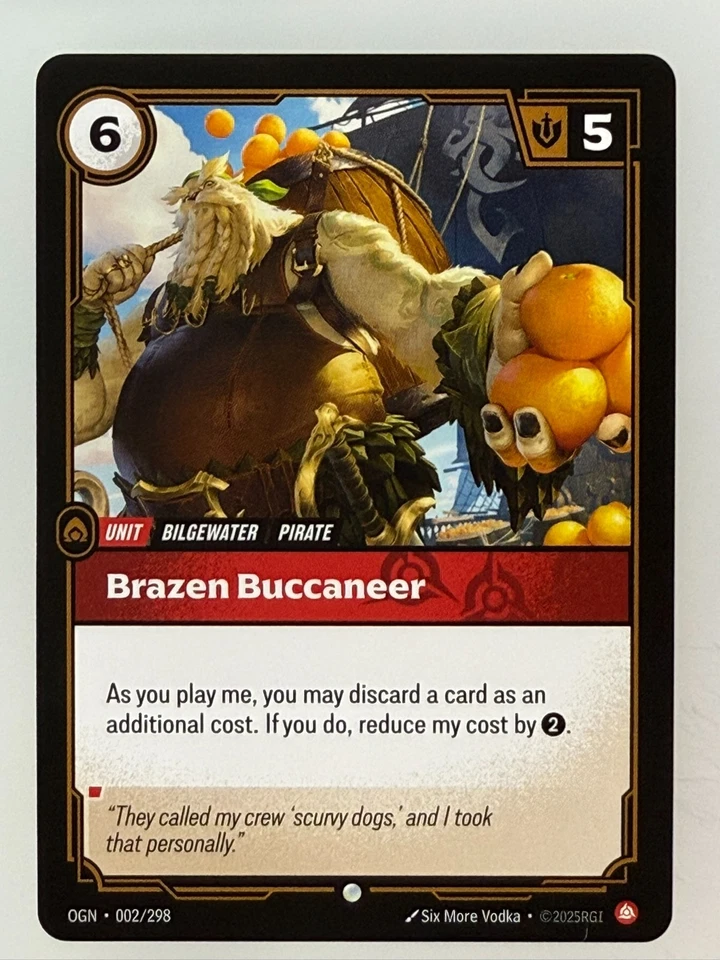 Riftbound League of Legends - x3 Brazen Buccaneer 002 - Image 1 of 1