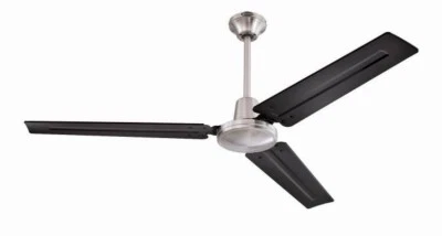 Jax Industrial-Style Ceiling Fan, Brushed Nickel/Black Blades, 56 In. - 78003 - Image 1 of 1
