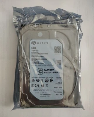 Seagate Skyhawk 6TB 3.5" SATA Internal CCTV Surveillance HDD (RE-CERTIFIED)