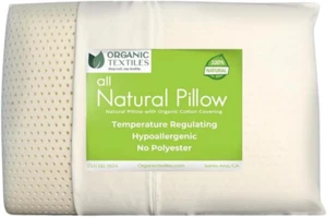 Natural Latex Pillow (Standard Size, Medium), with 100% Organic Cotton Cover Pro - Picture 1 of 7
