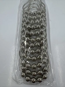 Shower Curtain Hooks Rings Stainless Steel Set of 12 Polished - Picture 1 of 5