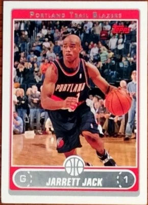 2006-07 Topps Basketball Card No. 214 Jarrett Jack Portland Trail Blazers Guard - Image 1 of 2