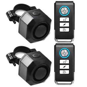 2 USB Motorrad Fahrrad Alarmanlage Drahtlos Anti Theft Erschütterungs Fernbedien - Bild 1 von 12
