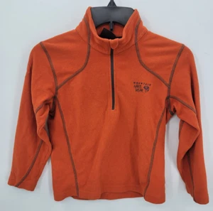 Mountain Hardwear Fleece Pullover Youth Small Orange Quarter Zip Outdoor Casual - Picture 1 of 10