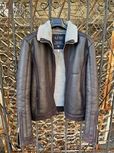 Armani Jeans sherpa leather jacket - Picture 1 of 14