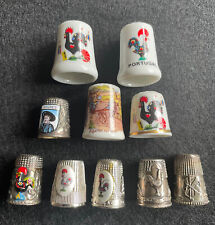 10 Stück Fingerhüte Konvolut Porzellan Metall Motiv Portugal