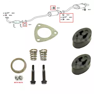 For Honda Civic Type R EP3 2001 To 06 Mid Section Silencer Exhaust Fitting Kit - Picture 1 of 4