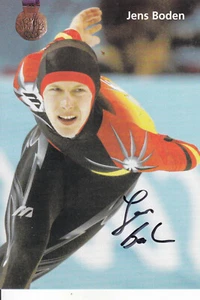 Jens BODEN - Deutschland, Bronze Olympia 2002 Eisschnelllauf, Original-Autogramm - Picture 1 of 1
