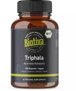 Triphala Bio (150 Kapseln) Ayurveda Biotiva (165,44 EUR/kg) - Bild 1 von 7