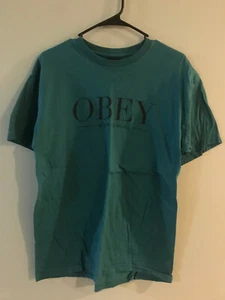 Obey seltenes türkisgrünes Shirt Large - Bild 1 von 4