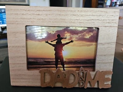 Dad and Me Wood Picture Frame - Holds 4 x 6 Photo - Father's Day Everyday! - Image 1 of 4