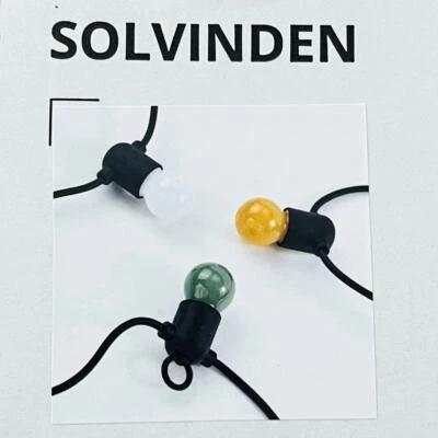 IKEA SOLVINDEN LED Multicolor String Light with 12 lights, Outdoor - Image 1 of 4
