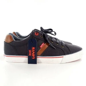 Levis Canvas Casual Low Top Shoes Mens 8.5 Navy Brand New w/ Tag - Picture 1 of 6