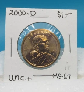 Moneda de 1 dólar Sacagawea 2000-D como nueva 67 (A) - Imagen 1 de 3