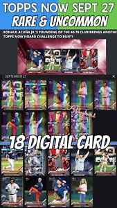 [DIGITAL CARD] Topps Bunt Topps Now SEPTEMBER 27 2023 Rare+Uncommon 18 Card Set