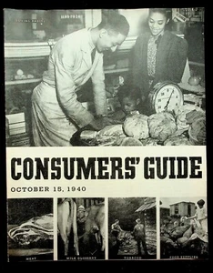 Consumers Guide October 15, 1940 USDA WWII Era Homefront Tobacco U.S. Government - Picture 1 of 2