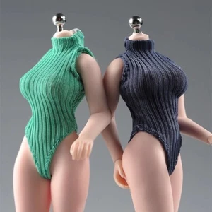 Blue Bodysuit Jumpsuit Clothes 1/12 Scale for 6" Female Action Figure Body Toys - Picture 1 of 11