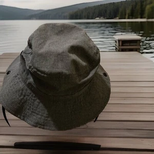 GREY DULUTH TRADING CO. SOMBRERO BOONIE DE ALA ANCHA DE ALGODÓN VENTILADO TALLA PEQUEÑA - Imagen 1 de 8