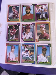 Mlb Philadelphia Phillies 1990 Topps Trading Cards Lot - Picture 1 of 2