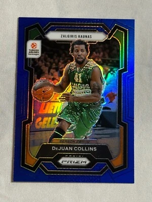 2023-24 Panini Prizm Euroleague Blue DeJuan Collins /199 #30 Zalgiris Kaunas - Image 1 of 2