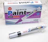 NEW Premium Toyo Waterproof Permanent Paint Marker Pen Oil Based Fast Drying 
