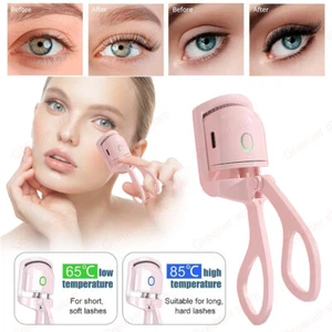 Electric Heated Eyelash Curler USB Rechargeable Makeup Curling 2 Heating Modes - Picture 1 of 12