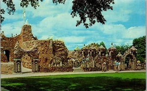 Vintage Iowa IA Postcard Grotto Under Construction West Bend Redemption Christ - Picture 1 of 4