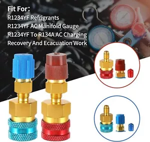 2 Stück R1234YF auf R134A Adapter Kältemittel Nachfüllset Schnellkupplung Set DE - Bild 1 von 11