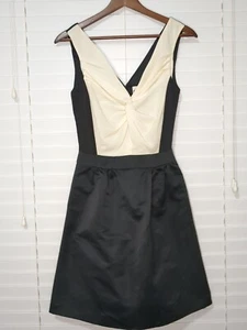 Reiss Women's Sleeveless Dress A-Line Polyester Black & White Lined Size 2 - Picture 1 of 7