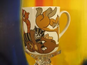 Cute Playful Cats Coffee Mug by TT Co San Francisco - Picture 1 of 4