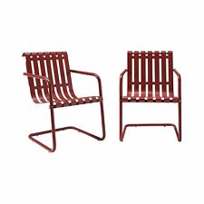 Crosley Furniture Gracie Patio Accent Chair - Set of 2 Red