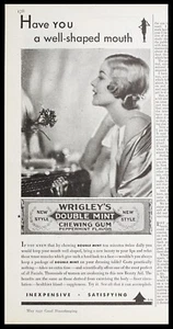 1931 WRIGLEYS Double Mint Gum Gives You a Well-Shaped Mouth Vintage PRINT AD - Bild 1 von 1