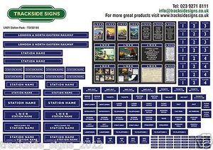 LNER Modellbahn Bahnhof Schild Packungen - Spur O 4 mm - gestanzt selbstklebend - Bild 1 von 5
