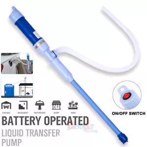 Battery Powered Electric Fuel Transfer Siphon Pump Gas Oil Water Liquid 2.2 GPM - Picture 1 of 14